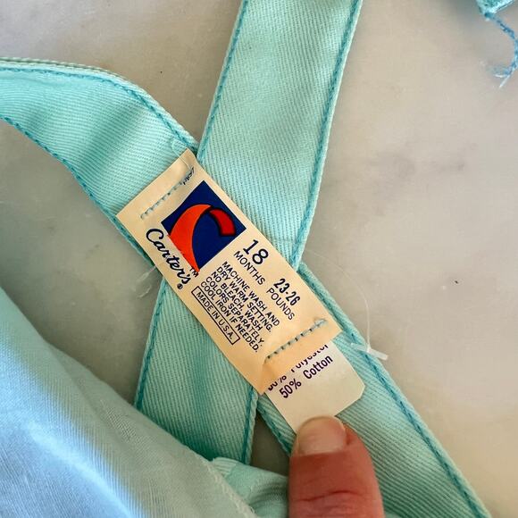 Vintage 80s Baby Girl Butterfly Appliqué Ruffle Sleeveless Romper by Carter's - Picture 9 of 9